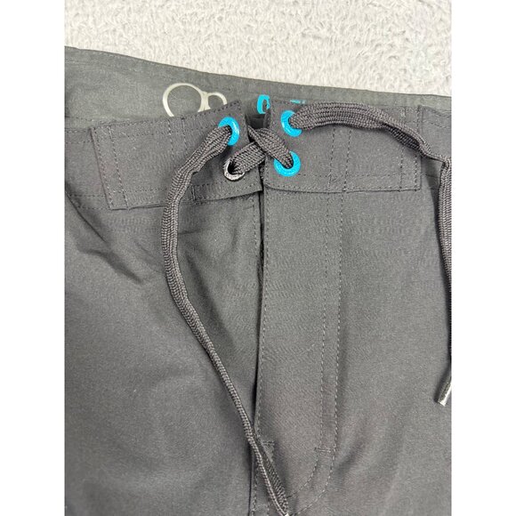 Mens Black OPFlex 4-Way Stretch Board Shorts 34 W/Zip Pocket Drawstring PreOwned - Picture 2 of 10